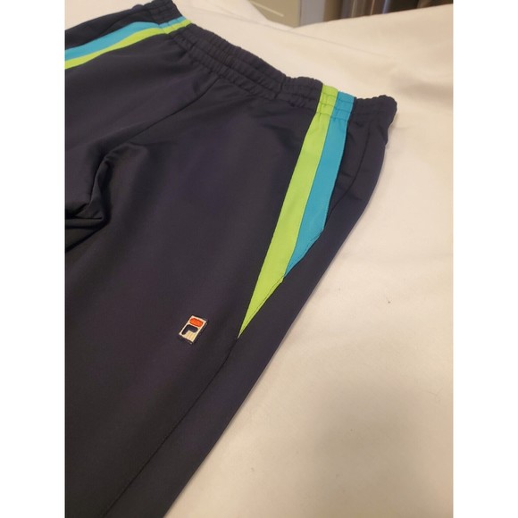 Fila Sport Retro Jogger Track Pants Nylon w Ankle Zipper Ladies XL NWOT Navy - Picture 7 of 15
